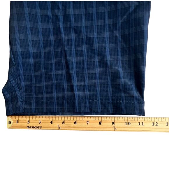 Maelreg Mens Blue Plaid Polyester 10" Inseam Stretch Performance Shorts 38 - Picture 7 of 9